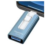 256GB USB Flash Drive for Phone and Pad, Photo Stick High Speed External USB Thumb Drives Photo Storage Memory Stick for Save More Photos and Videos (Blue, 256GB)
