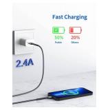 iPhone Charger Cable 2Pack 6FT, Nylon Braided Lightning Cable, [Apple MFi Certified] Fast Charging iPhone Charger Cord Compatible with iPhone 14 13 12 11 Pro Max XR XS X 8 7 6 Plus iPad and More