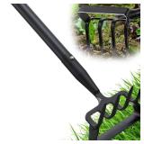 Upgraded Hula Hoe and Garden Hoe, Stirrup Hoe with Adjustable Handle for Weeding Digger loosening Soil Metal Garden Cultivator Hula Hoe with Rake Tiller Cultivator (30-73 Inch)