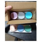 DRKIO 6 Pack Glass Baby Food Storage Containers - 4 & 8 oz Baby Food Jars with Lids Baby Food Maker Microwave Dishwasher Freezer Safe 100% Leak Proof BPA Free Reusable