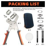 Hapden Heavy-Duty Grommet kit (3/8 and 1/2) Includes a Bag, 200 10 mm Grommets and 200 12 mm Grommets. Eyelet and Grommet Tool kit for DIY Tarp Ring Repair and Installation.