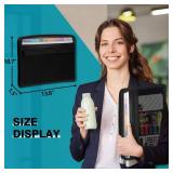 H4D Zippered Accordion File Organizer with Front Mesh Pouch, 13 Pocket Expanding File Folder, Fit for Documents Letter Size A4 Papers, Black