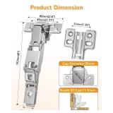 Chibery 2 Pack 165 Degree Soft Close Kitchen Corner Hinges, Lazy Susan Cabinets, Frameless, Clip On Plate for Easy Installation, Hidden Face Mount, 3D Concealed Slow Self Closing for Folden Cupboard