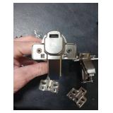 Chibery 2 Pack 165 Degree Soft Close Kitchen Corner Hinges, Lazy Susan Cabinets, Frameless, Clip On Plate for Easy Installation, Hidden Face Mount, 3D Concealed Slow Self Closing for Folden Cupboard