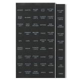 BUNKER INDUST Set of 2 Decal Sticker Label Sheet for Caravan Marine Boat Dash Board Instrument Rocker Switch Circuit Panel GPS Horn Light,Black(45 Pcs Each)
