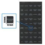 BUNKER INDUST Set of 2 Decal Sticker Label Sheet for Caravan Marine Boat Dash Board Instrument Rocker Switch Circuit Panel GPS Horn Light,Black(45 Pcs Each)