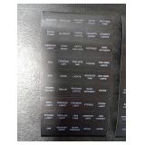 BUNKER INDUST Set of 2 Decal Sticker Label Sheet for Caravan Marine Boat Dash Board Instrument Rocker Switch Circuit Panel GPS Horn Light,Black(45 Pcs Each)