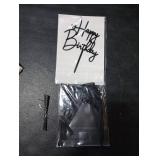 ABRRLO 10 PCS Black Bow Cake Toppers with Happy Birthday Sign - Vintage Ribbon Cupcake Toppers for Birthday Party Decorations Coquette Theme Anniversary Wedding Decor Cake Decorating Supplies (Black)