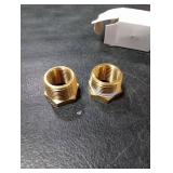 YOUHO 3/4 to 1/2 reducer Brass Threaded Pipe Fitting 3/4 NPT Male x 1/2 NPT Female Hex Bushing Adapter (Pack of2)