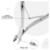 Cuticle Trimmer Cuticle Nippers,Professional Stainless Steel Cuticle Cutter Cuticle Clippers Cuticle Remover,Pedicure Manicure Tools for Fingernails and Toenails(Silver)