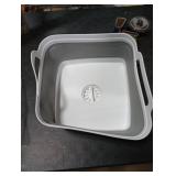 GIMWA Collapsible Wash Basin for Baby Bottles - 2.4 Gallons Portable Wash Bin for RV Camping Sink, Space-Saving Dish Tub (Gray)