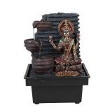 Pacific Giftware Sacred Hindu Goddess Lakshmi Flowing Water Fountain Resin Home Decor