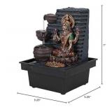 Pacific Giftware Sacred Hindu Goddess Lakshmi Flowing Water Fountain Resin Home Decor