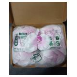 PATIKIL 3.9 Artificial Orchid Flower Heads, 40 Pack Silk Phalaenopsis Fake Butterfly Orchid Heads for Wedding Floral Bouquet Decor DIY Craft Making, White Purple