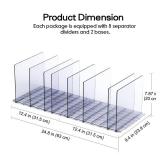 Moryimi Purse Organizer for Closet, Adjustable Clear Shelf Dividers Purse Bag Divider for Closet Organizer, Handbag Organizers for Closets