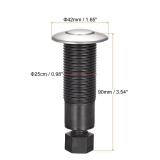 MECCANIXITY Garbage Disposal Air Switch Button 25mm Dia 304 Stainless Steel Self Locking for Sink Top Waste Disposer