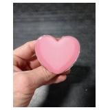 Cute Heart-Shaped Phone Grip - Rose Pink Love Handle Phone Grip, Large 3D Collapsible Crystal Phone Mount Holder Stand, Compatible with Kindle, iPhone - Christmas Valentines Gift for Girls Women