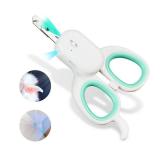 PAKEWAY Pet Nail Clipper with LED & -U-V Light, Cat Claw Trimmer with Ultra Bright LED Light for Nail Bloodline to Avoid Over Cutting, Sharp Angled Blade Grooming Tool for Dog Cat Rabbit Small Animals