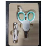 PAKEWAY Pet Nail Clipper with LED & -U-V Light, Cat Claw Trimmer with Ultra Bright LED Light for Nail Bloodline to Avoid Over Cutting, Sharp Angled Blade Grooming Tool for Dog Cat Rabbit Small Animals