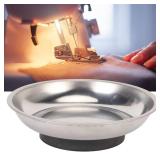 DOACT Magnetic Pin Dish Stainless Steel Strong Magnet Sewing Bowl 4.3 Round 1.2 Height for Needle Storage and Craft Organization