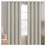H.VERSAILTEX Ivory Curtains for Bedroom Window Treatment Blackout Thermal Insulated Room Darkening Solid Grommet Curtains/Drapes for Living Room (Set of 2 Panels, 52 by 84 Inch Long, Ivory/Cream)