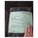 YEMYHOM Couch Cover Latest Jacquard Design High Stretch Sofa Covers for 2 Cushion Couch, Pet Dog Cat Proof Loveseat Slipcover Non Slip Magic Elastic Furniture Protector (Medium, Dark Gray)