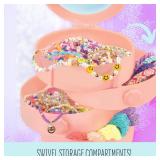 STMT D.I.Y. Personalized Jewelry Box, Design 50+ Accessories, Includes Swiveling Jewelry Box, Beads for Jewelry Making, Bracelet Making Kit, Great Gifts for Girls, Jewelry Making Kit for Girls 8-12