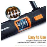 NDakter Bike Locks Heavy Duty Anti Theft, Combo Bike U Lock, 4-Digit Resettable Combination Bicycle Lock, Large U Shaped Ebike Lock with 5Ft Steel Cable for Electric Bike, Escooter, Motorcycle,Door