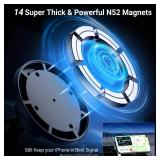 PROfezzion Suction Cup & Vent Clip Combo Magnetic Phone Holder Compatible with MagSafe on Car Windshield, Dash or Vent for iPhone 17 16 15 14 13 12 Pro Max, Mag-Safe Case & All Phones [Aluminum Rod]