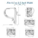 Yookeer 24 Pieces Church Pew Clips Heavy Duty Plastic Hooks Tablecloth Chair Table Clips Translucent White Holders for Wedding Ceremony Church Aisle Railing Bow Decorations