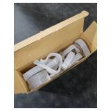 Yookeer 24 Pieces Church Pew Clips Heavy Duty Plastic Hooks Tablecloth Chair Table Clips Translucent White Holders for Wedding Ceremony Church Aisle Railing Bow Decorations