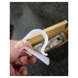 Yookeer 24 Pieces Church Pew Clips Heavy Duty Plastic Hooks Tablecloth Chair Table Clips Translucent White Holders for Wedding Ceremony Church Aisle Railing Bow Decorations