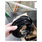 12AWG 25 FT Heavy Duty Outdoor Extension Cord Waterproof with Lighted End,Black 12 Gauge Extension Cord Flexible and Cold Resistant 3 Prong Grounded Plug,15Amp 1875W SJTW ETL Listed
