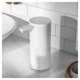 simplehuman 9 oz. Touch-Free Sensor Liquid Soap Pump Dispenser, White, (Stainless Steel, Plastic)