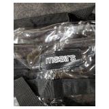 Masirs Clear Tote Bag Stadium Approved, Mesh Pockets, Shoulder Straps and Zippered Top, Perfect Clear Bag for Work, Sports Games and Concerts, Meets Stadium Tournament Guidelines, (Black)