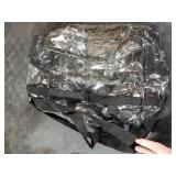 Masirs Clear Tote Bag Stadium Approved, Mesh Pockets, Shoulder Straps and Zippered Top, Perfect Clear Bag for Work, Sports Games and Concerts, Meets Stadium Tournament Guidelines, (Black)