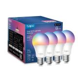 Tapo TP-Link Smart Light Bulbs, 1100 Lumens High Brightness (75W Equivalent), Matter-Certified, 16M Colors WiFi Light Bulb, Dimmable, Works w/Siri, Alexa & Google Home, A19 E26, L535E(4-Pack)
