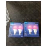 Tapo TP-Link Smart Light Bulbs, 1100 Lumens High Brightness (75W Equivalent), Matter-Certified, 16M Colors WiFi Light Bulb, Dimmable, Works w/Siri, Alexa & Google Home, A19 E26, L535E(4-Pack)