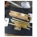 YNL Gold Shower Curtain Rod 32-80 Inch(2.7-6.6ft), Non Slip, Never Rust, No Drill Stainless Steel Spring Tension Shower Rod, Telescoping Curtain Rod for Bathroom Window Living Room