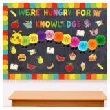 Colarr 3D Caterpillar Bulletin Board Decoration Set Colorful Hungry Caterpillar Classroom Decor Cafeteria Cutouts Bulletin Board Kit for Kindergarten Preschool Elementary Back to School(Bright)