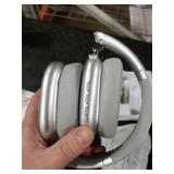 Wireless Over Ear Headphones, Noise Canceling Bluetooth Headphones with Microphones,Hi-Res Audio,48H Playtime,Foldable,Breathable Soft Earpads for iOS/Android/Samsung/PC-Silver