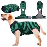 Kuoser Recovery Suit for Dogs Cats After Surgery, Professional Pet Recovery Shirt Dog Abdominal Wounds Bandages, Substitute E-Collar & Cone,Prevent Licking Dog Onesies Pet Surgery Recovery Suit XL