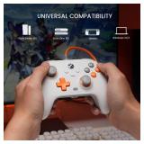 GameSir T7 Wired Xbox Controller with Hall Effect Joysticks and Triggers, Plug & Play Gamepad for Xbox Series X|S, Xbox One, Windows, Steam - White