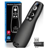 Presentation Clicker Wireless Presenter Remote for PowerPoint, Powerpoint Clicker with Volume Control PowerPoint Slide Advancer for Mac, Computer, Laptop-E600