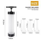 Hoypeyfiy Homemade Sausage Maker Kitchen Sausage Stuffer Tool Manual Meat Filling Machine with 3 Stuffing Tubes