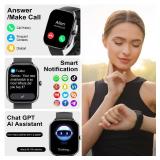 uaue AI Smart Watch with ChatGPT, 1.91 Bluetooth Calling Smartwatch for Men Women, 110+ Fitness Modes Activity Tracker, Heart Rate/Sleep/Calorie Monitor, IP68 Waterproof Step Counter for Android iOS