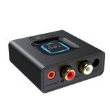 1Mii Bluetooth 5.1 Receiver for Home Stereo, Bluetooth Audio Adapter with 3.5mm RCA, Wireless Hi-Fi Music Streaming from Smartphone/Tablet to Wired Speaker, 12hrs Playtime, Bass Mode