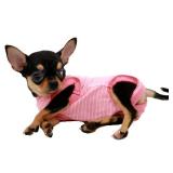 LOPHIPETS Girl Dog Shirts Pajamas - Fits 0.5-1.2 lbs - Young Chihuahuas & Teacup Puppies - Pink Strips/XXS