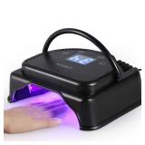 Anself 64W Pro LED Gel Nail Dryer Curing Lamp Nail Polish Machine 110-240V With Lifting Handle Touch Sensor LCD Screen