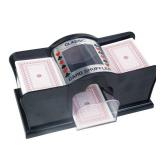 Card Shuffler for Poker Deck/Playing Cards, Manual, Bridge and Poker, Casino Style, 1-2 Deck, Crank Handle for A Easy Shuffle, A for Seniors